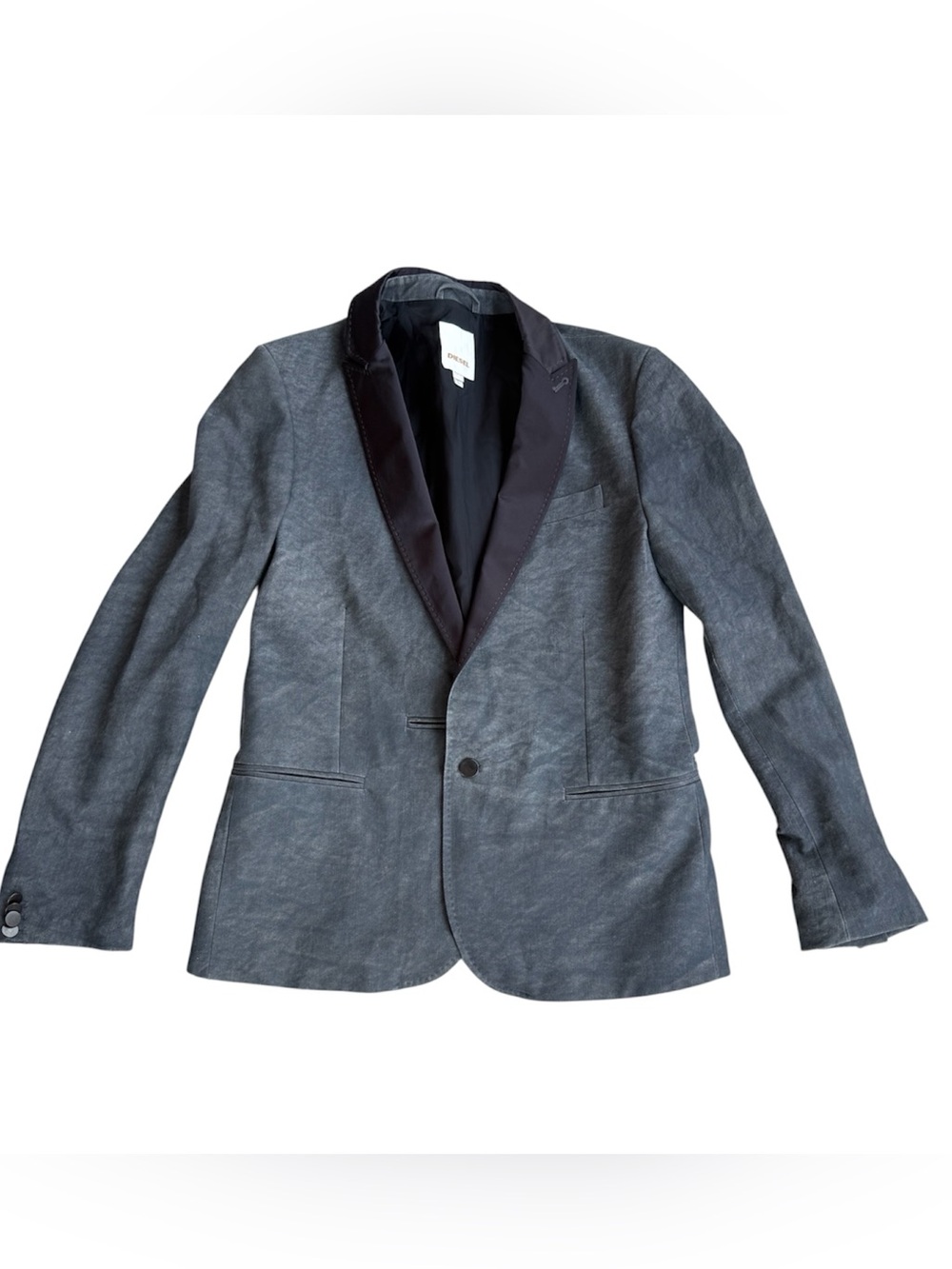 Diesel Italy Men’s XL Charcoal Gray Cotton Tailored Blazer Sport Coat Jacket